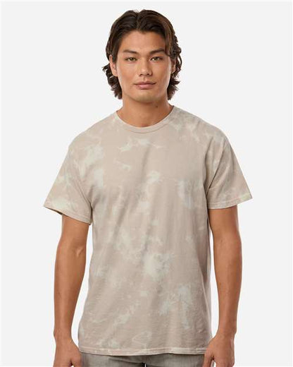 Colortone 1385 Unisex Bleach Out Dyed T-Shirt - Front view