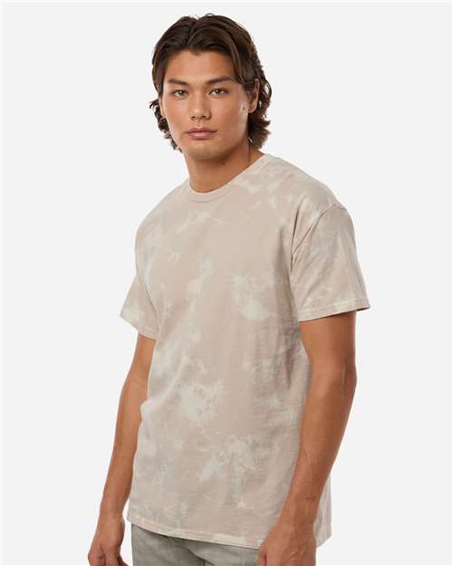 Colortone 1385 Unisex Bleach Out Dyed T-Shirt - Side view