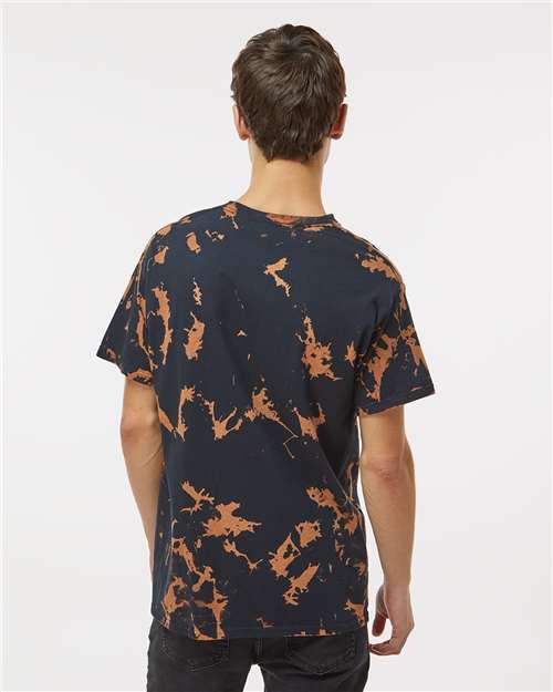 Colortone 1385 Unisex Bleach Out Dyed T-Shirt - Back view