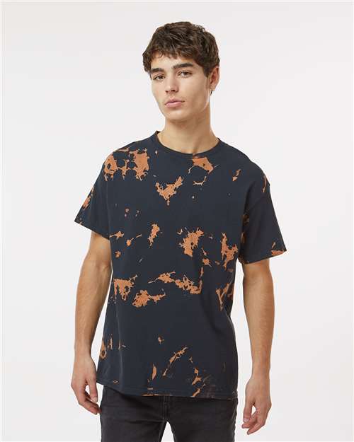 Colortone 1385 Unisex Bleach Out Dyed T-Shirt - Front view