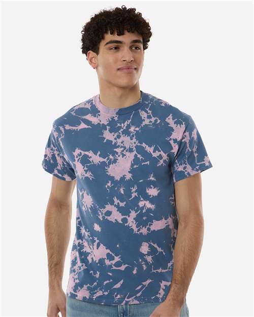 Colortone 1385 Unisex Bleach Out Dyed T-Shirt - Front view