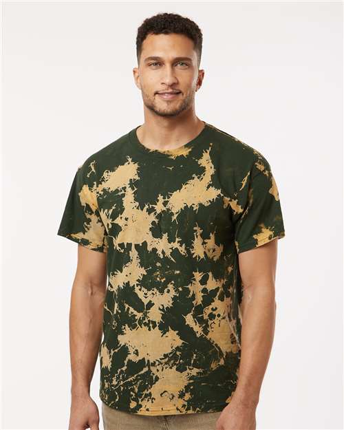 Colortone 1385 Unisex Bleach Out Dyed T-Shirt - Front view