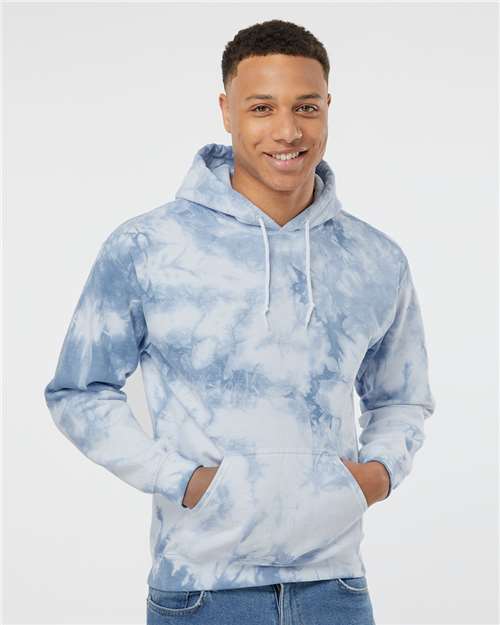 Colortone 8790 Unisex Crystal Wash Hooded Sweatshirt - Front view
