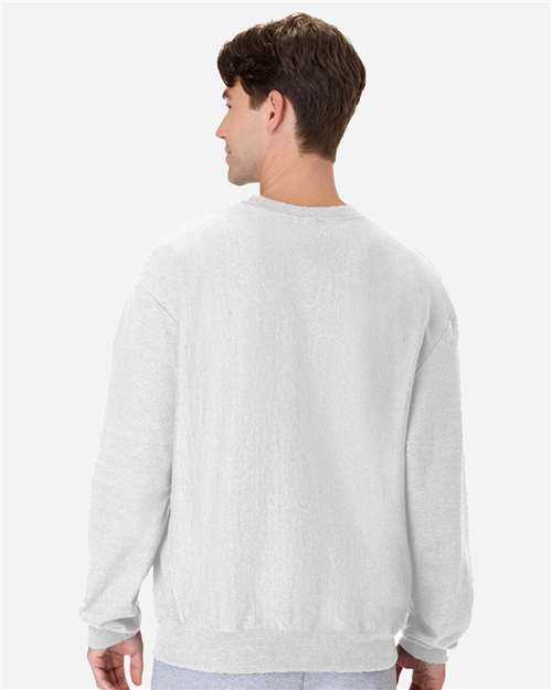Hanes OG600 Unisex Beefy? Sweats Premium Heavyweight Crewneck Sweatshirt - Back view
