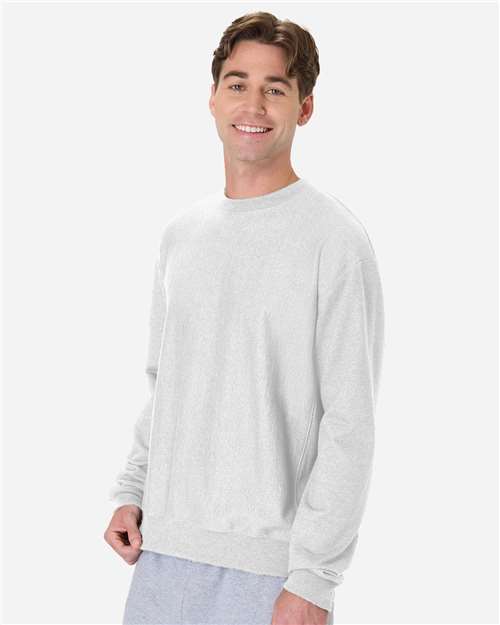 Hanes OG600 Unisex Beefy? Sweats Premium Heavyweight Crewneck Sweatshirt - Side view