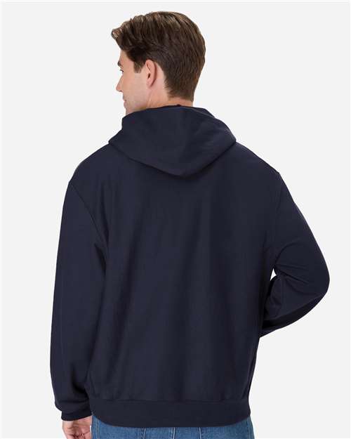 Hanes OG700 Unisex Beefy? Sweats Premium Heavyweight Hooded Sweatshirt - Back view