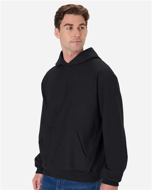 Hanes OG700 Unisex Beefy? Sweats Premium Heavyweight Hooded Sweatshirt - Side view