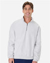 Hanes OG900 Unisex Beefy? Sweats Premium Heavyweight Quarter-Zip Sweatshirt - Front view