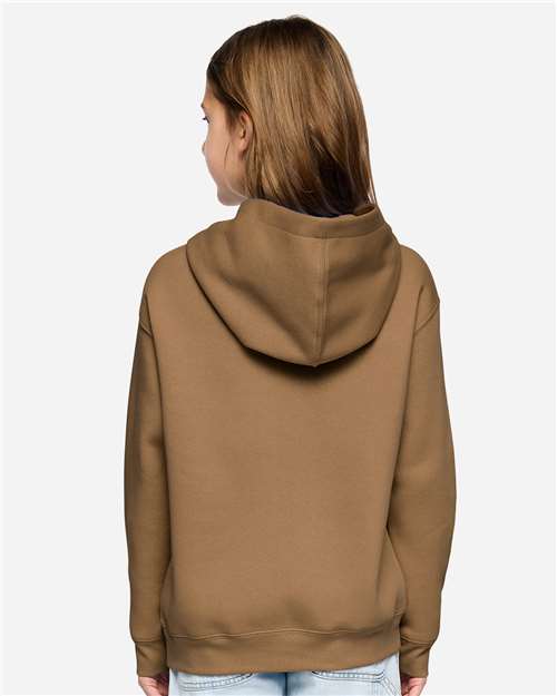LAT 2296 Youth Hoodie Sweatshirt - Back view