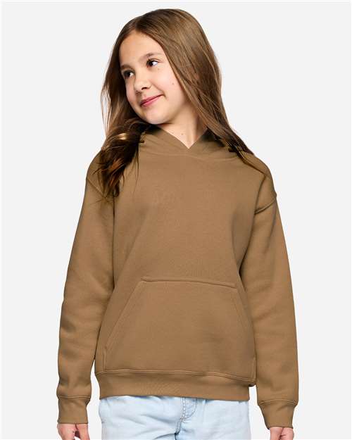 LAT 2296 Youth Hoodie Sweatshirt - Front view