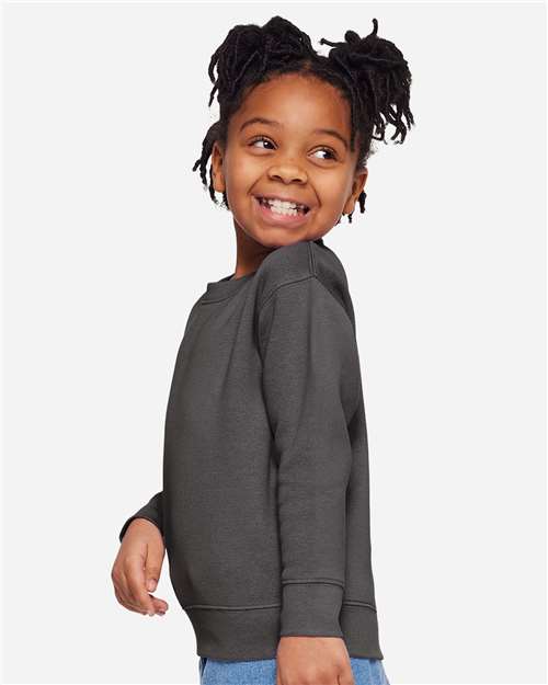 Rabbit Skins 3317 Toddler Fleece Crewneck Sweatshirt - Side view