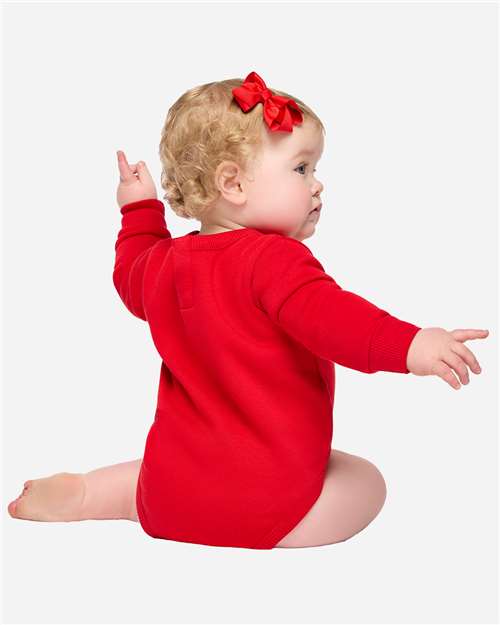 Rabbit Skins 3421 Infant Fleece Bodysuit - Back view