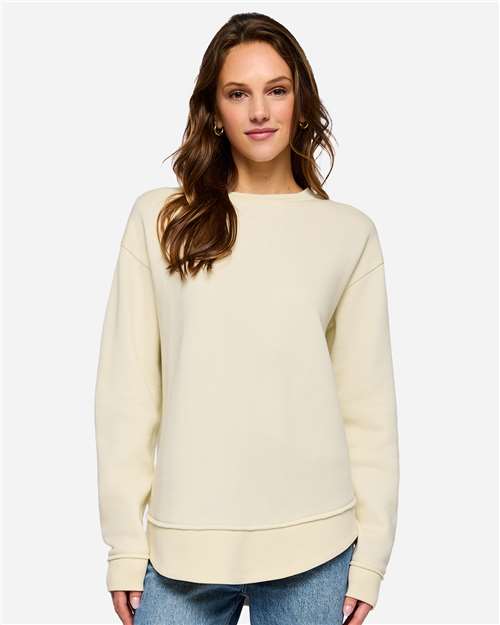 LAT 3525 Women's Weekend Crewneck Sweatshirt - Front view