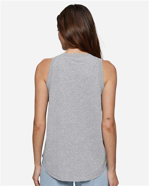 LAT 3592 Women's Relaxed Fine Jersey Tank - Back view