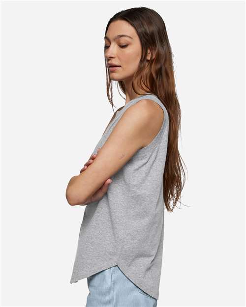 LAT 3592 Women's Relaxed Fine Jersey Tank - Side view