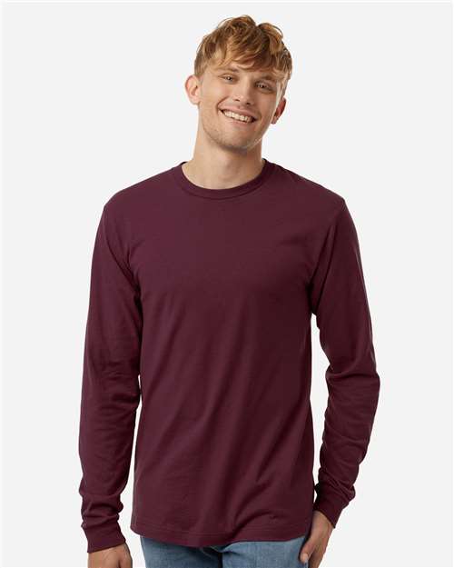 Tultex 202LS Unisex Fine Jersey Long Sleeve T-Shirt - Front view