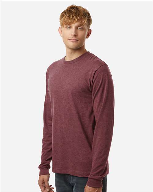 Tultex 202LS Unisex Fine Jersey Long Sleeve T-Shirt - Side view
