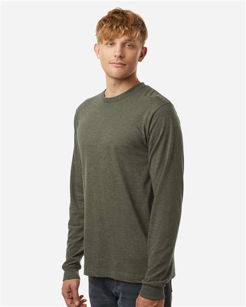 Tultex 202LS Unisex Fine Jersey Long Sleeve T-Shirt - Side view