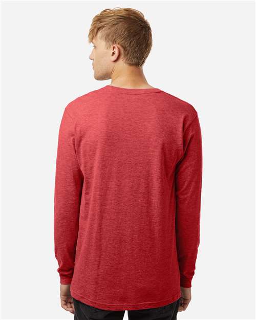 Tultex 202LS Unisex Fine Jersey Long Sleeve T-Shirt - Back view