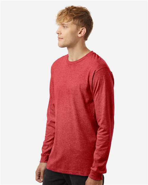 Tultex 202LS Unisex Fine Jersey Long Sleeve T-Shirt - Side view
