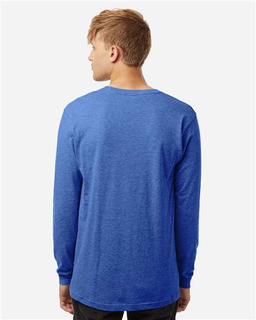 Tultex 202LS Unisex Fine Jersey Long Sleeve T-Shirt - Back view