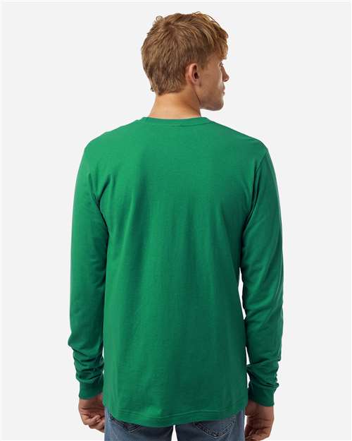 Tultex 202LS Unisex Fine Jersey Long Sleeve T-Shirt - Back view