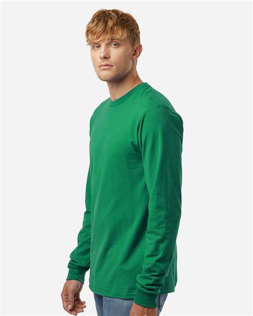 Tultex 202LS Unisex Fine Jersey Long Sleeve T-Shirt - Side view