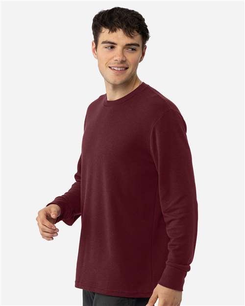 Next Level 8211 Unisex USA-Made Heavyweight Waffle Knit Thermal Raglan T-Shirt - Side view