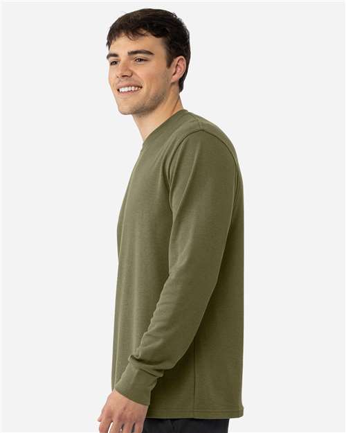 Next Level 8211 Unisex USA-Made Heavyweight Waffle Knit Thermal Raglan T-Shirt - Side view