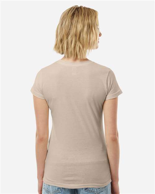 Tultex 213 Women's Fine Jersey Slim Fit T-Shirt - Back view