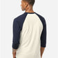Tultex 245 Unisex Fine Jersey Raglan T-Shirt - Back view