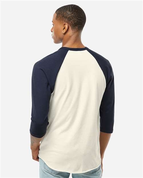 Tultex 245 Unisex Fine Jersey Raglan T-Shirt - Back view