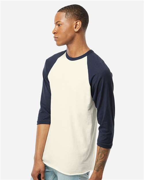 Tultex 245 Unisex Fine Jersey Raglan T-Shirt - Side view