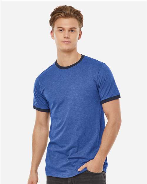 Tultex 246 Unisex Fine Jersey Ringer T-Shirt - Front view