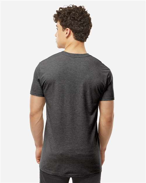 Tultex 293 Unisex Heavyweight Jersey Pocket T-Shirt - Back view