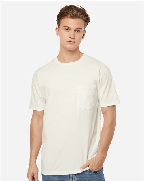 Tultex 293 Unisex Heavyweight Jersey Pocket T-Shirt - Front view