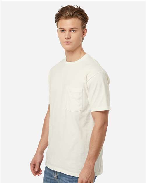 Tultex 293 Unisex Heavyweight Jersey Pocket T-Shirt - Side view