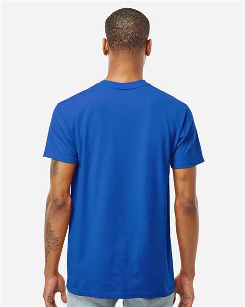 Tultex 293 Unisex Heavyweight Jersey Pocket T-Shirt - Back view
