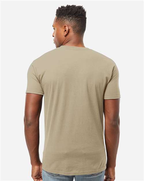 Tultex 293 Unisex Heavyweight Jersey Pocket T-Shirt - Back view