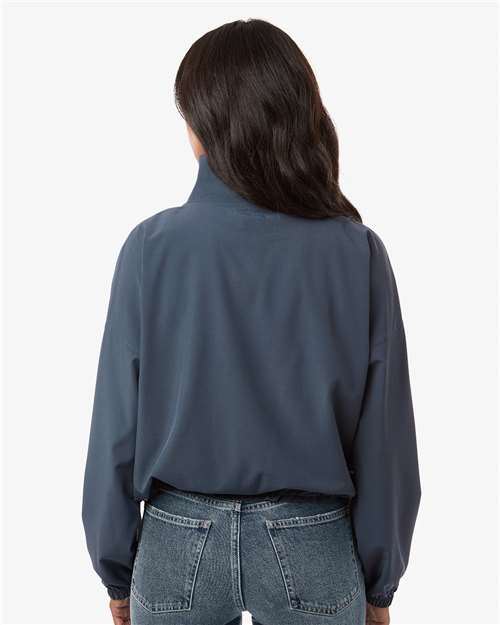 Boxercraft BW5204 Women's Stretch Woven Quarter-Zip Pullover - Back view