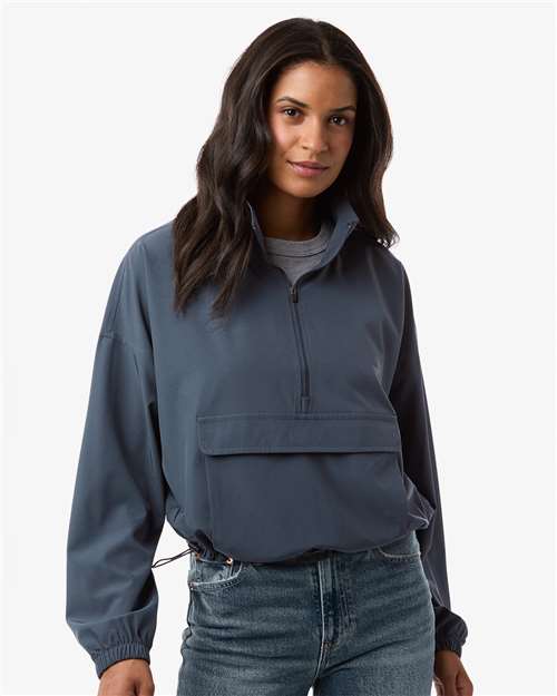 Boxercraft BW5204 Women's Stretch Woven Quarter-Zip Pullover - Front view