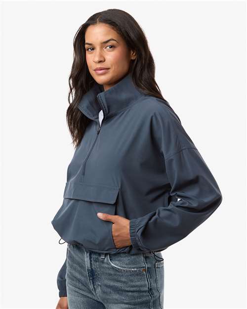 Boxercraft BW5204 Women's Stretch Woven Quarter-Zip Pullover - Side view