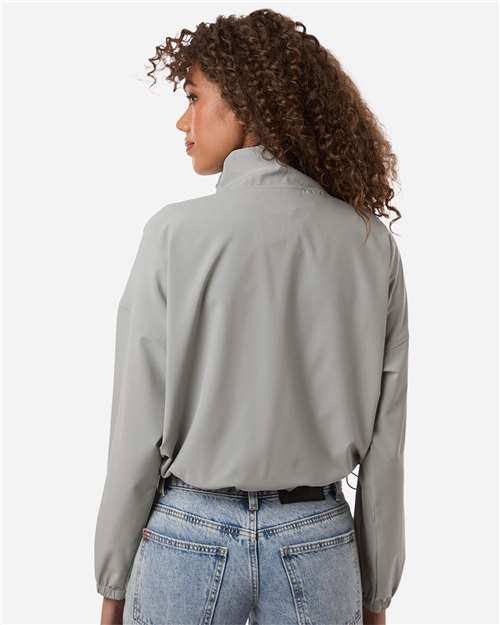 Boxercraft BW5204 Women's Stretch Woven Quarter-Zip Pullover - Back view