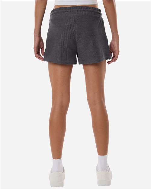 Boxercraft BW6506 Women's Rib Knit Corded Shorts - Back view