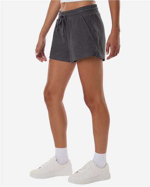 Boxercraft BW6506 Women's Rib Knit Corded Shorts - Side view