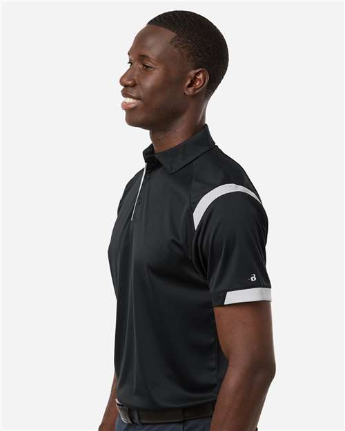 Badger 3350 Unisex On the Rise Polo - Side view