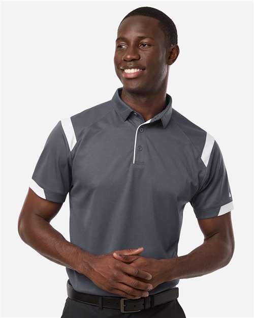 Badger 3350 Unisex On the Rise Polo - Front view