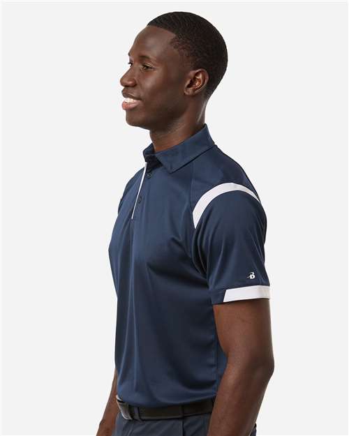 Badger 3350 Unisex On the Rise Polo - Side view
