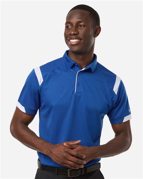 Badger 3350 Unisex On the Rise Polo - Front view