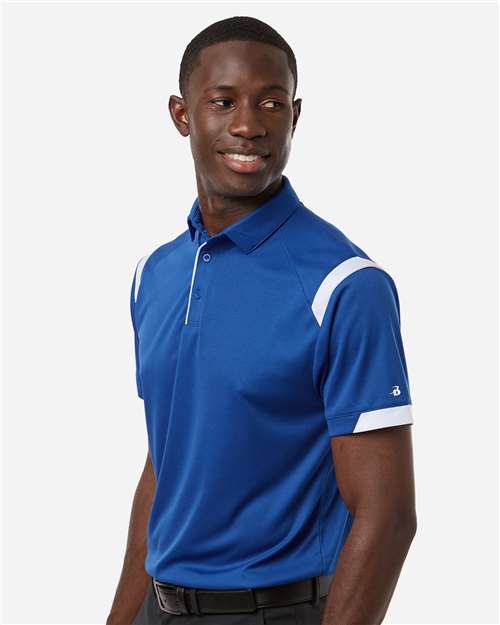 Badger 3350 Unisex On the Rise Polo - Side view